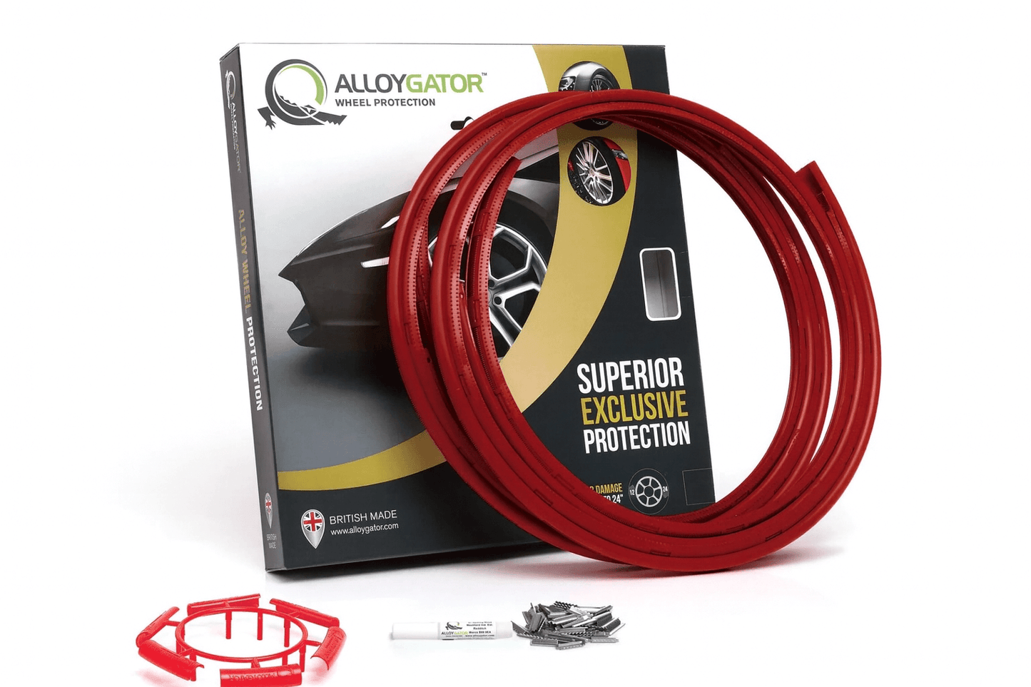 alloygator velgbeschermer donker rood